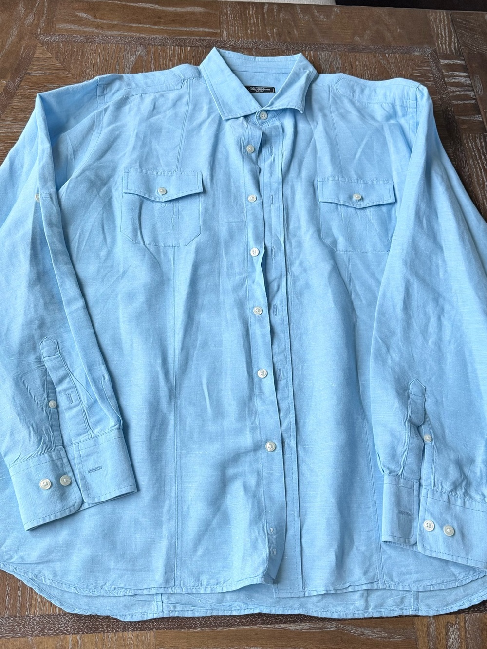 Saks Fifth Avenue Light Blue Button-Up Shirt